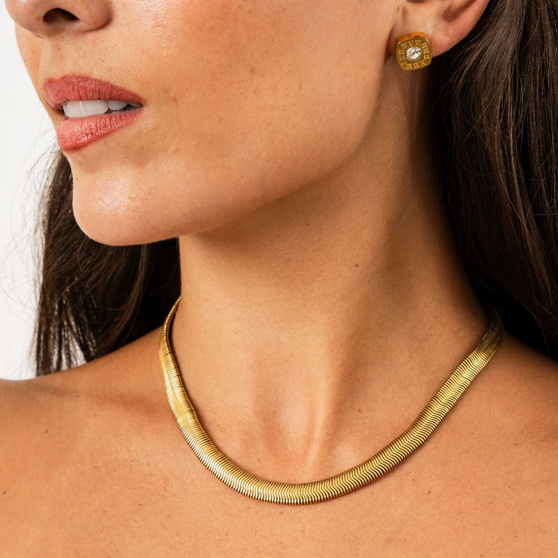 Toggle Snake Chain Necklace - Gold