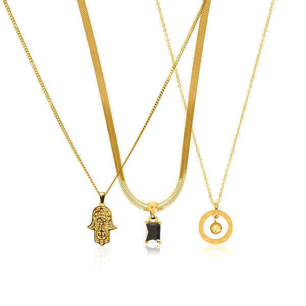 Pendant Necklace Bundle - Gold