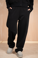 Relaxed Jersey Straight Leg Jogger - Black