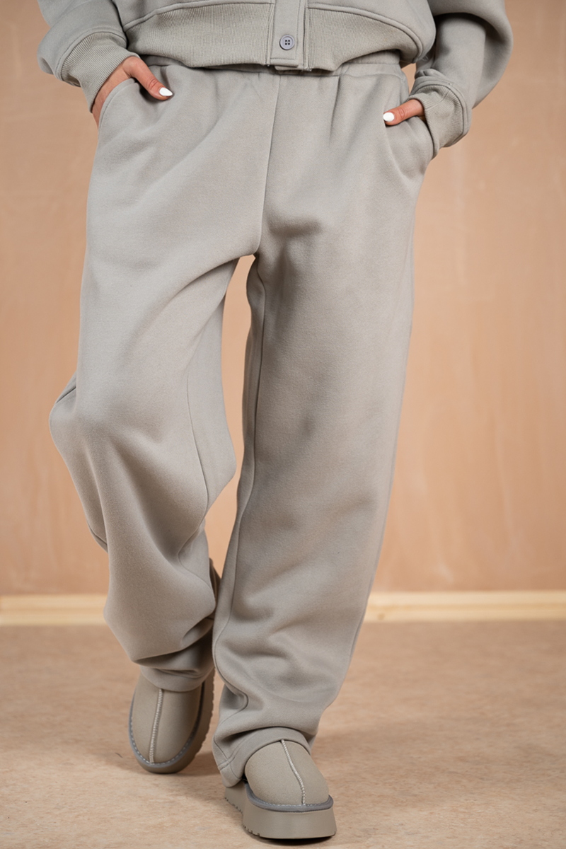 Relaxed Jersey Straight Leg Jogger - Grey