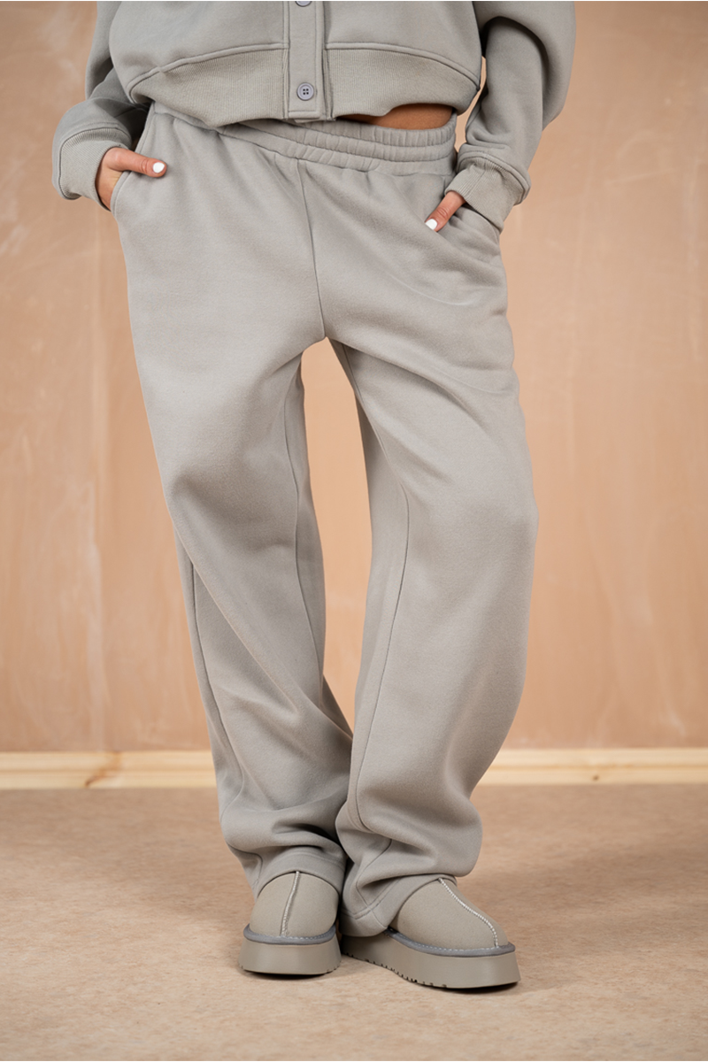 Relaxed Jersey Straight Leg Jogger - Grey