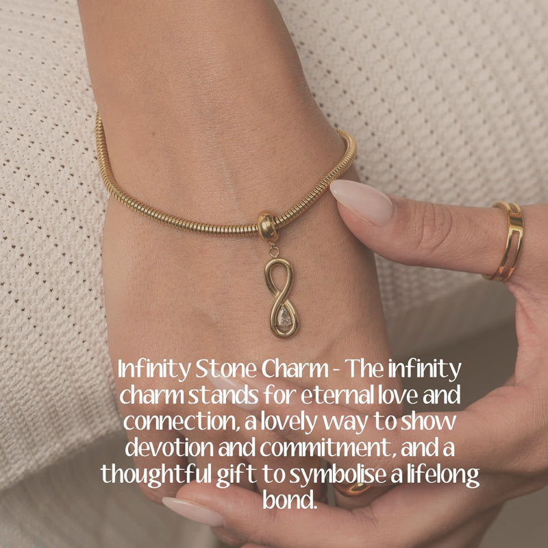 Infinity Stone Charm - Gold