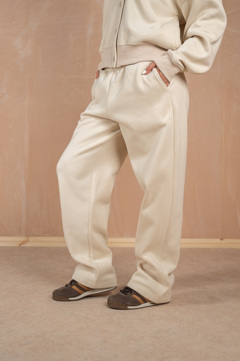 Relaxed Jersey Straight Leg Jogger - Stone