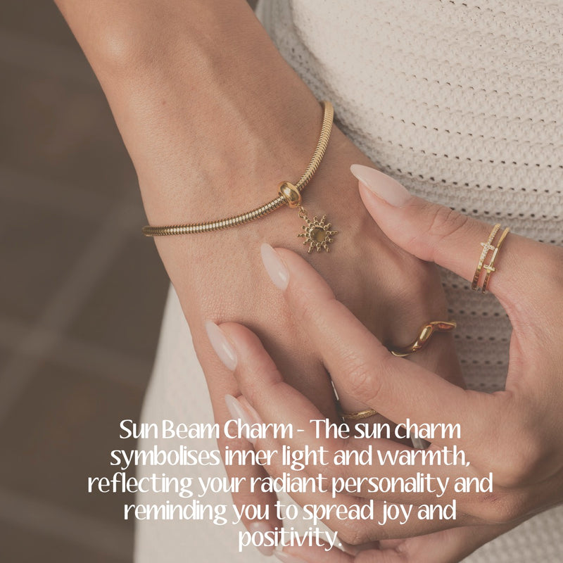 Sun Beam Charm - Gold