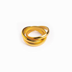 Havana Curb Ring Stack - Gold
