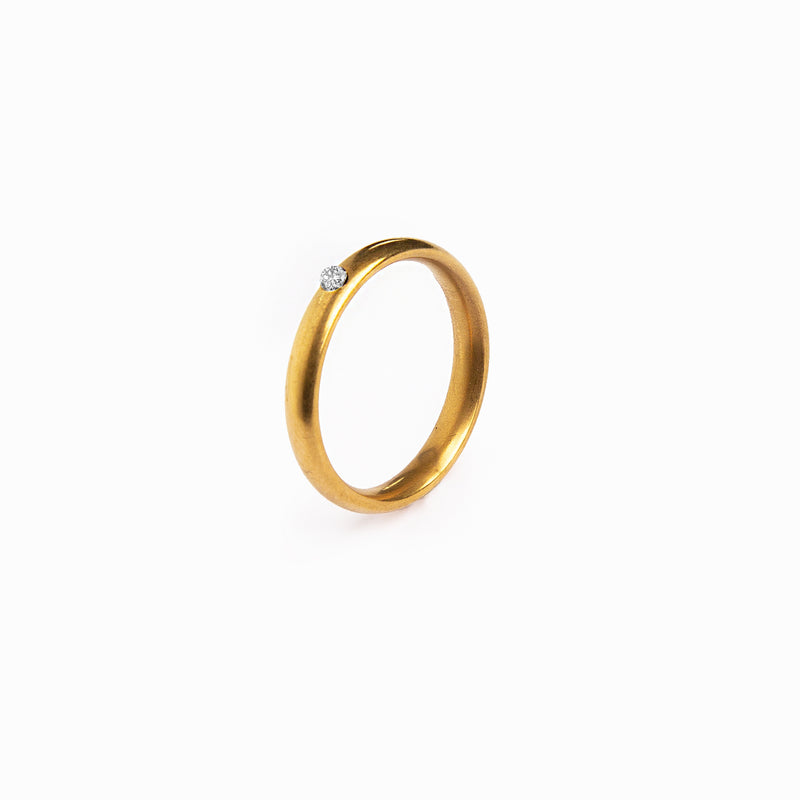 Single Stone Ring - Gold