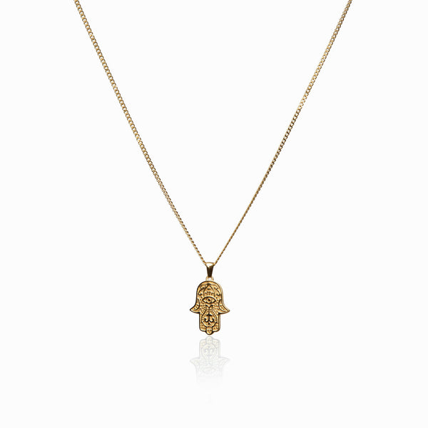 Hamsa Hand Necklace - Gold