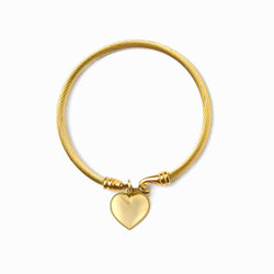 Heart Pendant Bracelet - Gold