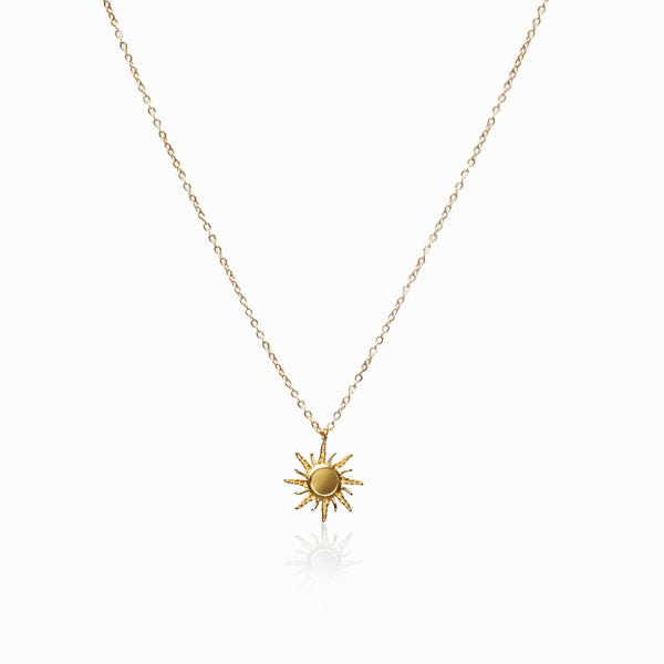 Sun Pendant Necklace - Gold