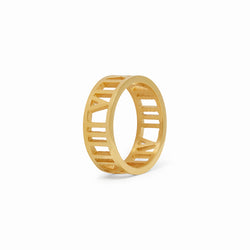 Hollow Numerals Ring - Gold
