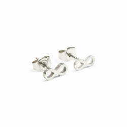 Infinity Stud Earrings - Silver