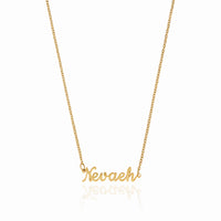 Customised Name Pendant Chain - Gold (Font 3)