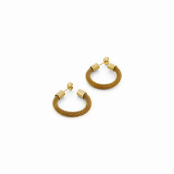 Mesh Hoop Earrings - Gold
