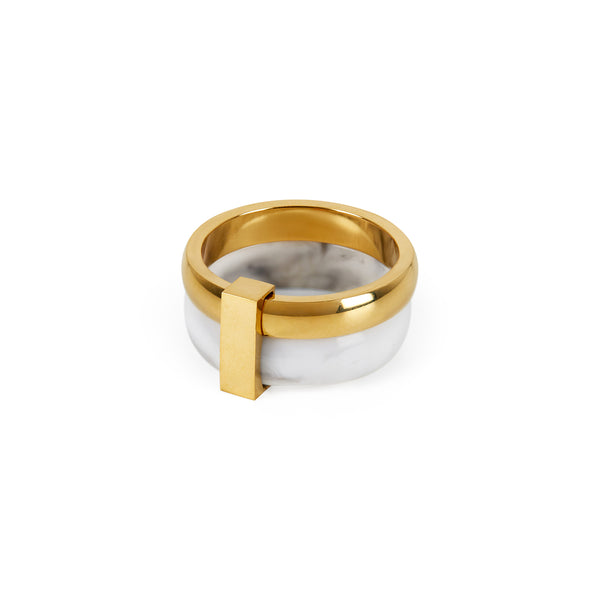 Layered Marble Ring - Gold
