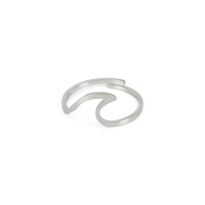 Minimal Wave Ring – Silver