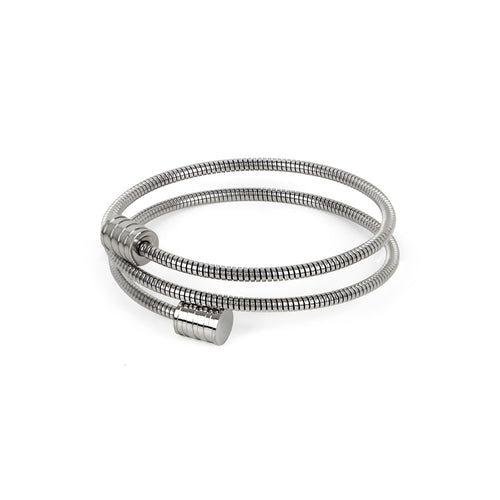 Twister Bangle Bracelet - Silver