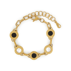 Monochrome Clip Chain Bracelet - Gold