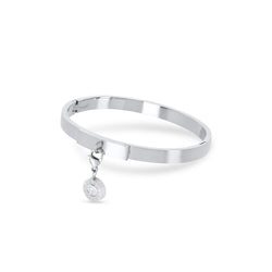 Latin Stone Clip On Bracelet - Silver