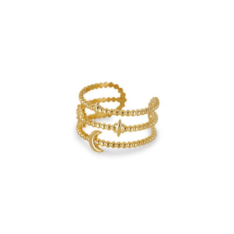 Luna Adjustable Ring - Gold