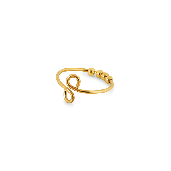 Tempur Adjustable Fidget Ring - Gold