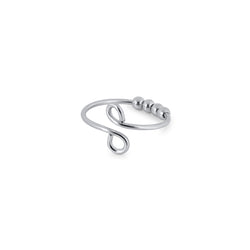 Tempur Adjustable Fidget Ring - Silver