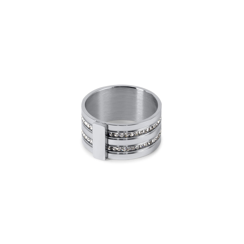 Caviar Stack Ring - Silver