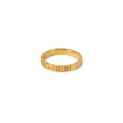 Block Stone Ring - Gold