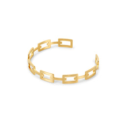 Geometric Bangle Bracelet - Gold
