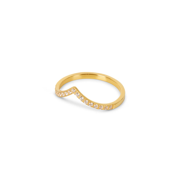 Trinity Stone Ring - Gold