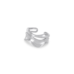 Sculpture Adjustable Ring - Silver