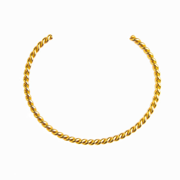 Spiral Bangle Bracelet - Gold