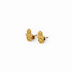Hamsa Hand Earrings - Gold
