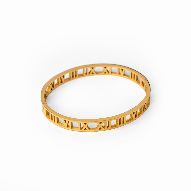 Hollow Numerals Bracelet - Gold