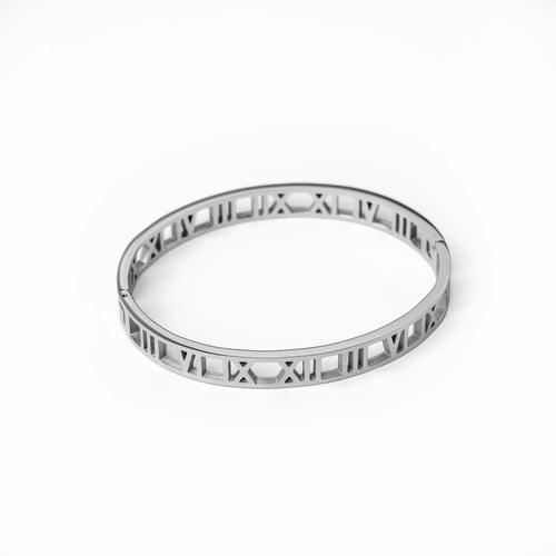 Hollow Numerals Bracelet - Silver