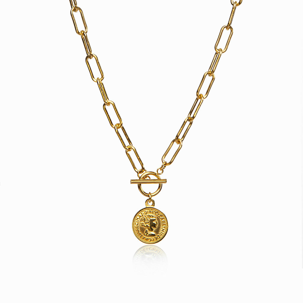 10 Cent Toggle Necklace - Gold – Nevaeh