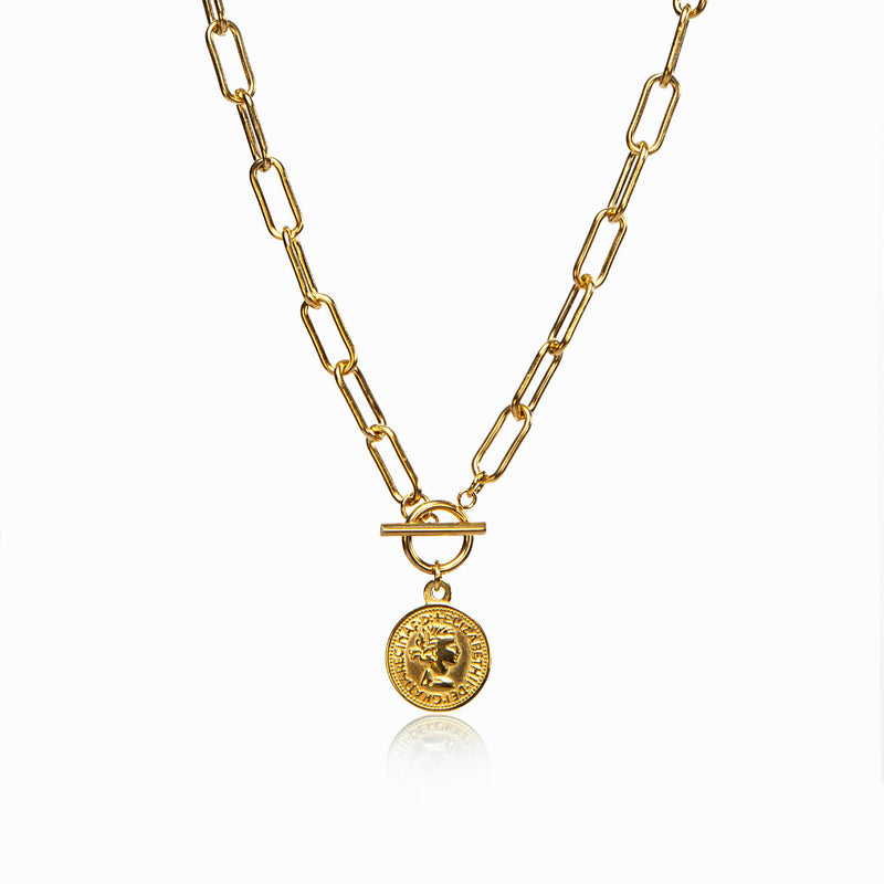 10 Cent Toggle Necklace - Gold