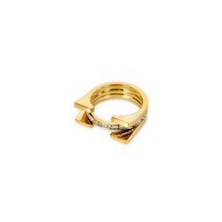 Toskana Stein-Ring - Gold