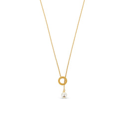 Perlenfaden-Halskette - Gold