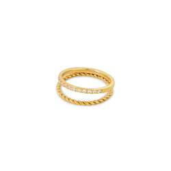 Mehrschichtiger Ring Larissa  - Gold