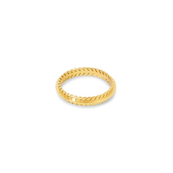 Ring mit gewebten Blättern - Gold