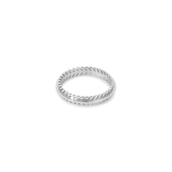 Ring mit gewebten Blättern - Silber