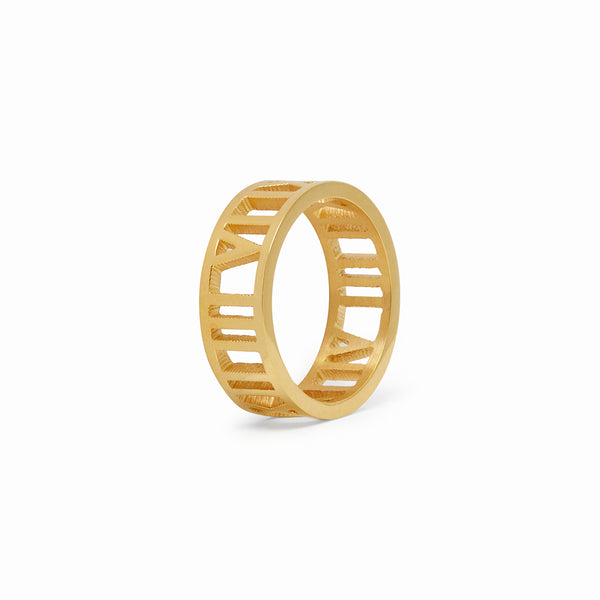 Hohler Ziffern-Ring - Gold