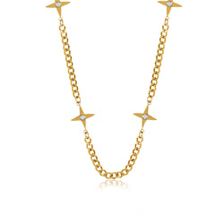 Vier-Punkt-Halskette - Gold
