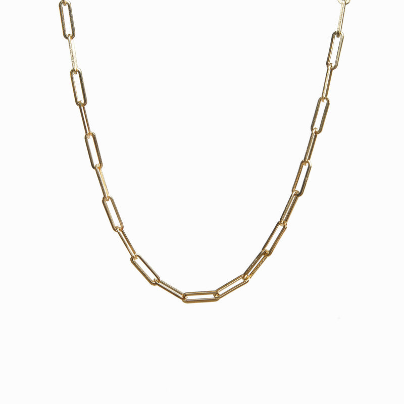 Clip-Ketten-Halskette - Gold